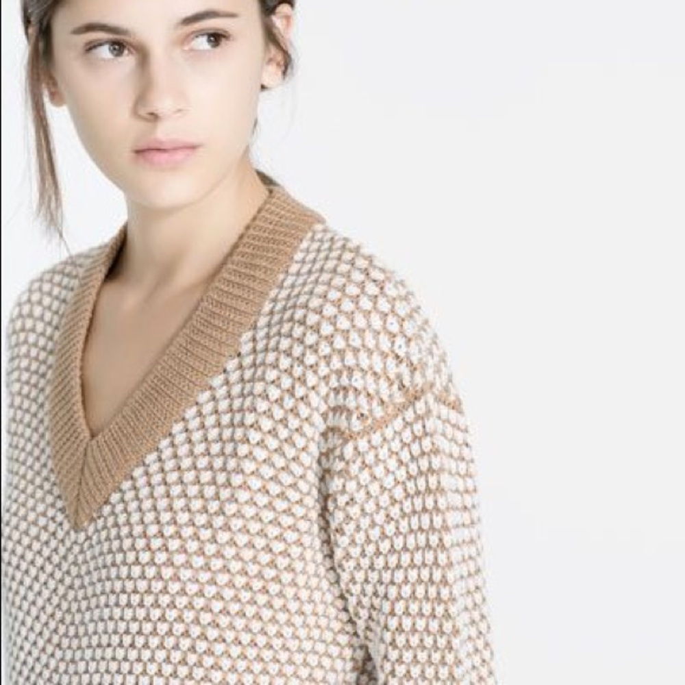 ⭐️Zara Two Tone Oversize Sweater
